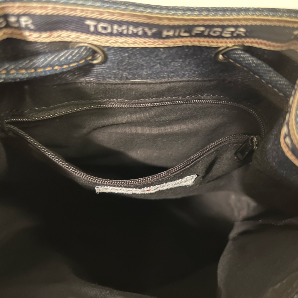 Tommy Hilfiger Vintage Denim Drawstring Cinch Bucket Bag - Picture 7 of 11